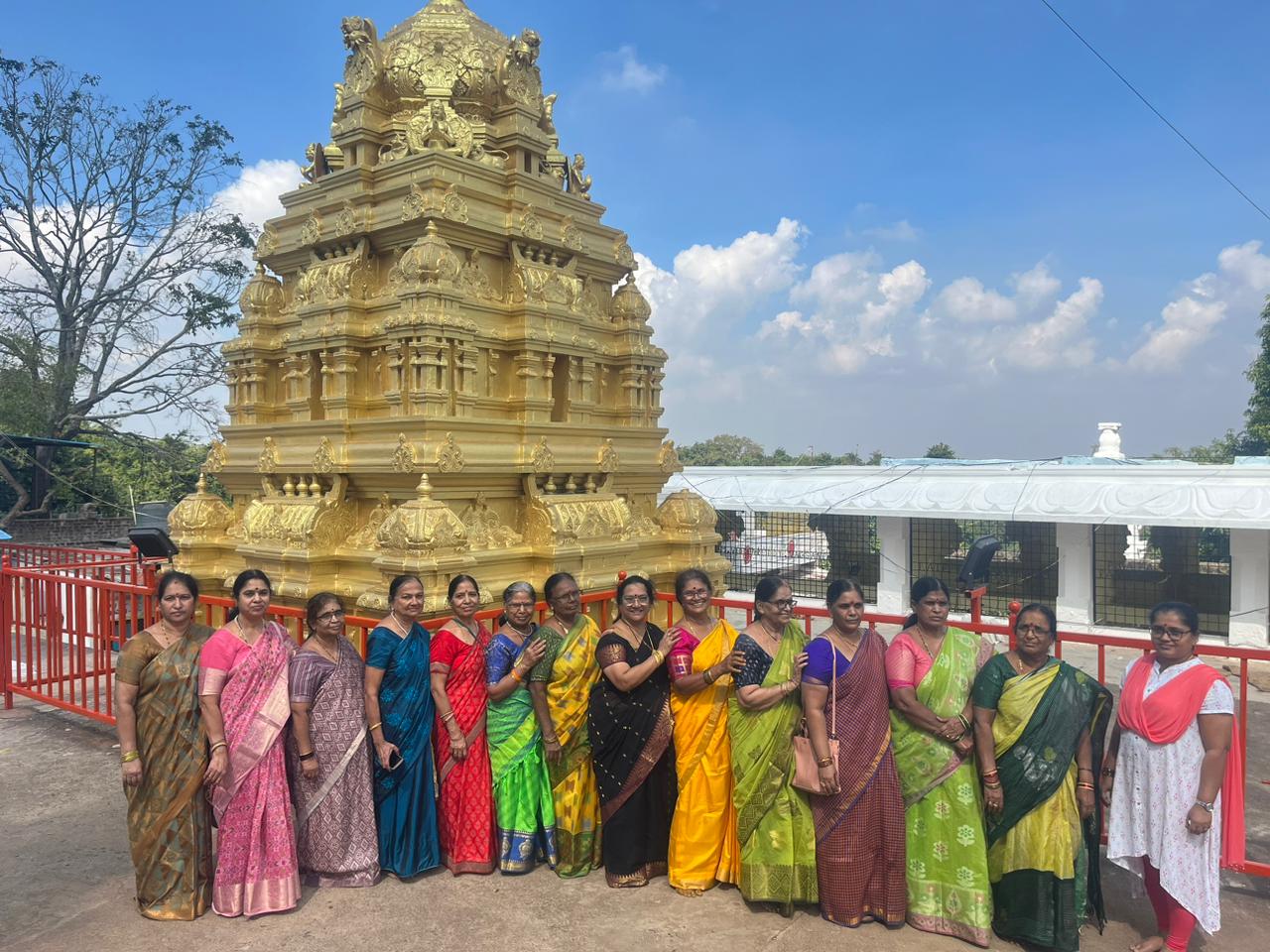 The women participation in get-together party on 22-11-2023 at Ananthagiri temple.